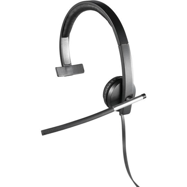 Logitech USB Headset Mono H650e - Mono - USB - Wired - 50 Hz - 10 kHz - Over-the-head - Monaural - Supra-aural - Noise Cancelling Microphone - WiseTech Inc