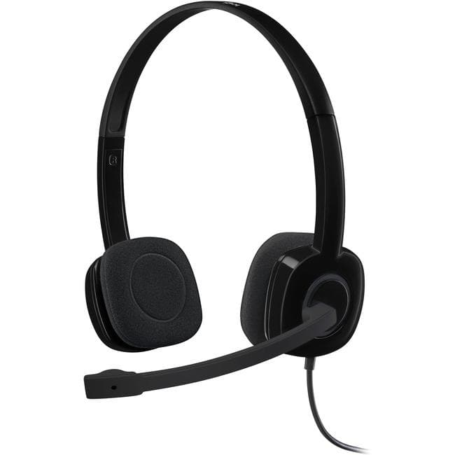 Logitech Stereo Headset H151 - Stereo - Mini-phone (3.5mm) - Wired - 22 Ohm - 20 Hz - 20 kHz - Over-the-head - Binaural - Supra-aural - 5.9 ft Cable - Noise Canceling - Black - WiseTech Inc