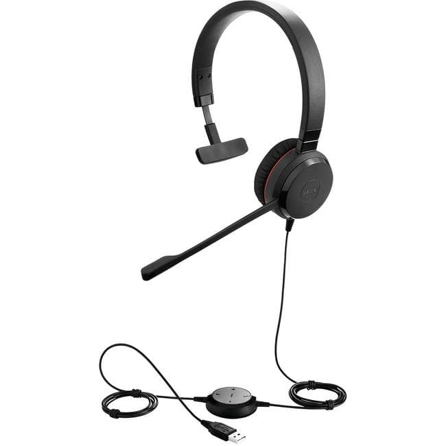 Jabra Evolve 20SE UC Mono - Mono - USB - Wired - 32 Ohm - 150 Hz - 7 kHz - Over-the-head - Monaural - Supra-aural - 3.1 ft Cable - Noise Canceling - WiseTech Inc