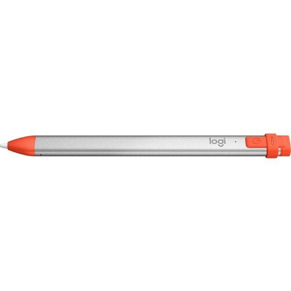 Logitech Crayon Digital Pencil For iPad (6th gen) - Capacitive Touchscreen Type Supported - Silicone Rubber, Aluminum, Polycarbonate/Acrylonitrile Butadiene Styrene (PC/ABS) - Gray, Orange - Tablet Device Supported - WiseTech Inc