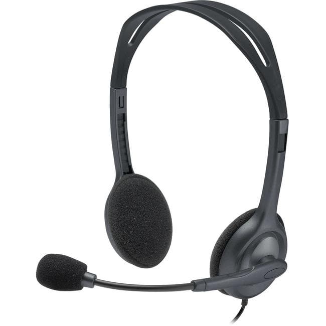 Logitech H111 Stero Headset - Stereo - Mini-phone (3.5mm) - Wired - 20 Hz - 20 kHz - Over-the-head - Binaural - Supra-aural - 7.7 ft Cable - Bi-directional Microphone - Black, Graphite - WiseTech Inc
