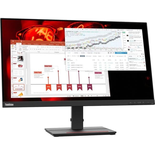 Lenovo ThinkVision S27e-20 27" Full HD LED LCD Monitor - 16:9 - Raven Black - 27" (685.80 mm) Class - In-plane Switching (IPS) Technology - 1920 x 1080 - 16.7 Million Colors - FreeSync - 250 cd/m&