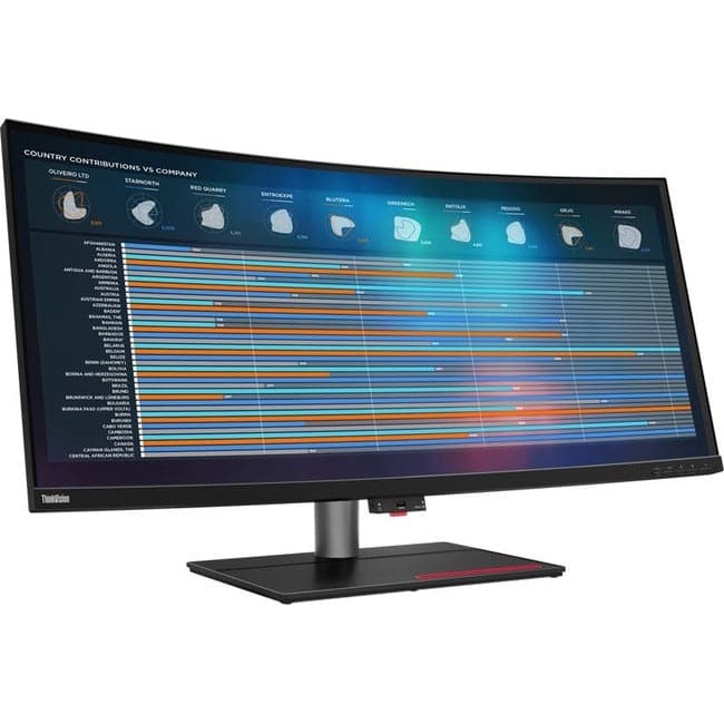 Lenovo ThinkVision P40w-20 39.7" 5K2K WUHD Curved Screen WLED LCD Monitor - 21:9 - Raven Black - WiseTech Inc
