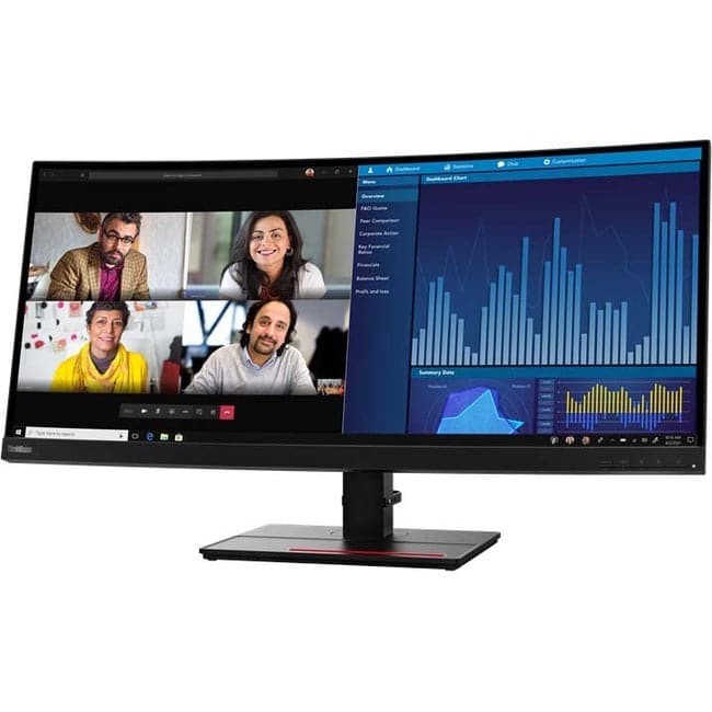 Lenovo ThinkVision P34w-20 34.1" UW-QHD Curved Screen WLED LCD Monitor - 21:9 - Raven Black - WiseTech Inc