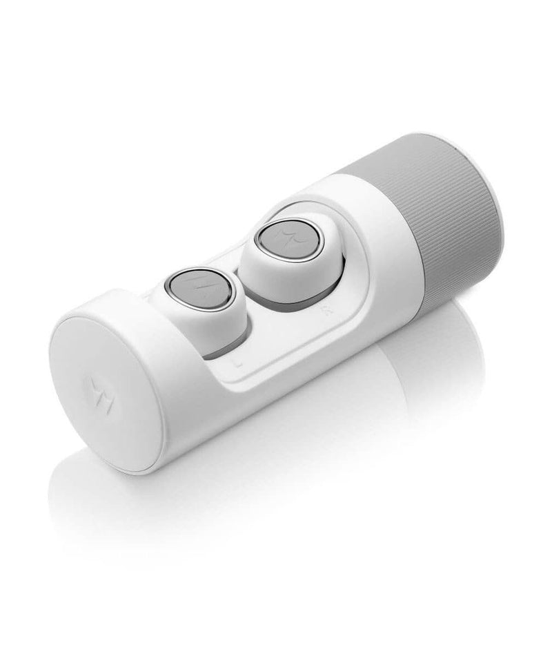 Motorola SH010 VerveOnes Music Edition Bluetooth Stereo Smart Earbuds - White/Gray (SH010) - WiseTech Inc
