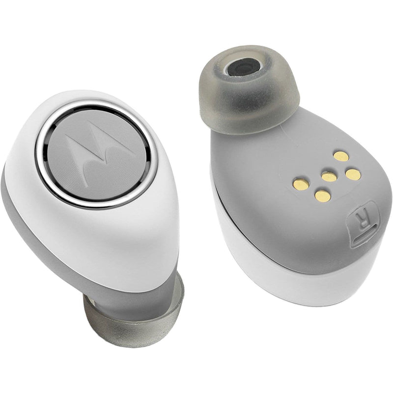 Motorola SH010 VerveOnes Music Edition Bluetooth Stereo Smart Earbuds - White/Gray (SH010) - WiseTech Inc